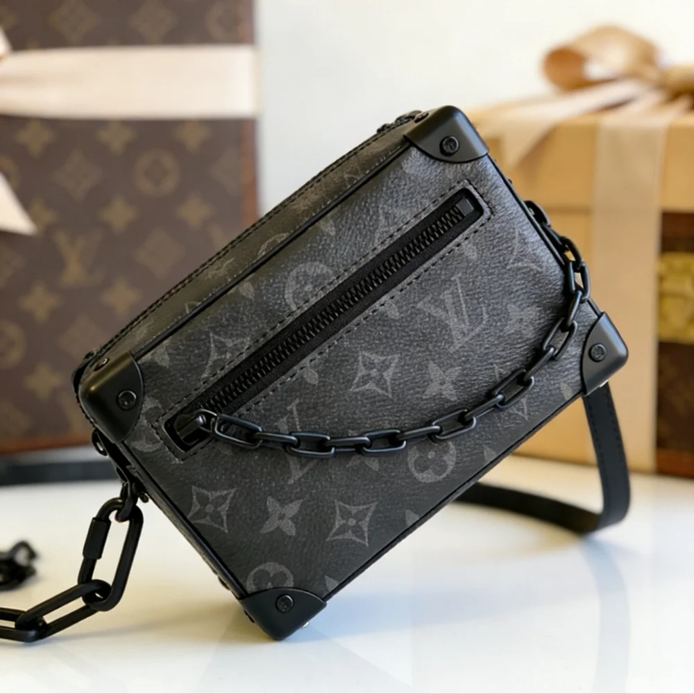 <AUTHENTIC>Louis Vuitton Mini Soft Trunk Monogram Eclipse Canvas Crossbody Bag - Picture 4 of 6